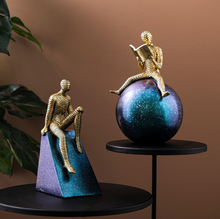 Load image into Gallery viewer, Nordic Abstract Sculpture Golden Book Shelf Accessories - Office Home & Living