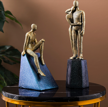 Load image into Gallery viewer, Nordic Abstract Sculpture Golden Book Shelf Accessories - Office Home & Living