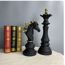 Load image into Gallery viewer, Nordic Sculpture Golden Chess Book Shelf Accessories x3 - Office Home & Living