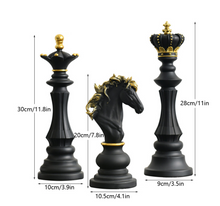 Load image into Gallery viewer, Nordic Sculpture Golden Chess Book Shelf Accessories x3 - Office Home & Living