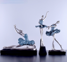 Load image into Gallery viewer, Nordic Sculpture Ballerina Statue Book Shelf Accessories x2 - Office Home & Living