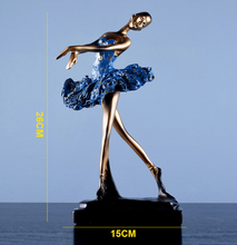 Load image into Gallery viewer, Nordic Sculpture Ballerina Statue Book Shelf Accessories x2 - Office Home & Living