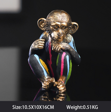 Load image into Gallery viewer, Nordic Sculpture Monkey Statue Book Shelf Accessories x3 - Office Home & Living