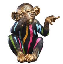 Load image into Gallery viewer, Nordic Sculpture Monkey Statue Book Shelf Accessories x3 - Office Home & Living