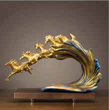 Load image into Gallery viewer, Nordic Sculpture Designer 6 Horse Statue Book Shelf Accessories - Office Home & Living