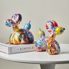 Load image into Gallery viewer, Nordic Sculpture Designer Dogs Statue x2 Book Shelf Accessories - Office Home & Living