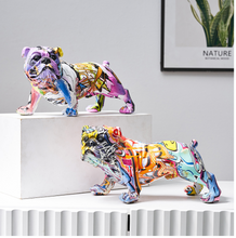 Load image into Gallery viewer, Nordic Sculpture Designer Bull Dogs Statue x2 Book Shelf Accessories - Office Home & Living