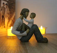 Load image into Gallery viewer, Nordic Sculpture Designer Father & Son Statue Book Shelf Accessories - Office Home & Living