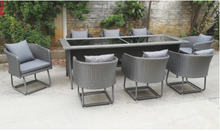 Load image into Gallery viewer, Luxury Plus Furniture - Nordic Minimalist Tables And Chairs 2.4M x 8 Chairs (Balcony, Patio, Courtyard)