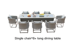 Load image into Gallery viewer, Luxury Plus Furniture - Nordic Minimalist Tables And Chairs 2.4M x 8 Chairs (Balcony, Patio, Courtyard)