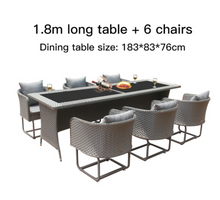 Load image into Gallery viewer, Luxury Plus Furniture - Nordic Minimalist Tables And Chairs 1.8M x 6 Chairs (Balcony, Patio, Courtyard)