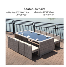 Load image into Gallery viewer, Luxury Plus Furniture - Minimalist Rattan 4 Chairs + Table (Balcony, Patio, Courtyard)