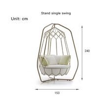 Load image into Gallery viewer, Luxury Plus Furniture - Nordic Designer Chair Free Standing + Curtain - Mix & Match (Balcony, Patio, Courtyard)