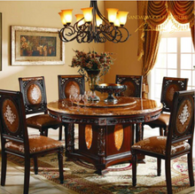 Load image into Gallery viewer, "Arna Royal Victorian Collection" Luxury Plus Furniture - Exquisite Antique Dining Table 1.4m & Chairs x6