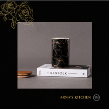 Load image into Gallery viewer, "Arna Lisa" Royal Collection - Black Marble Pattern Ceramics Storage Bottles Sealed Jars And Bamboo Lid Home Kitchen Storage Can Container