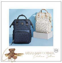 Load image into Gallery viewer, Designer Multifunction Diaper Baby Bag - Leather (4 Colours)