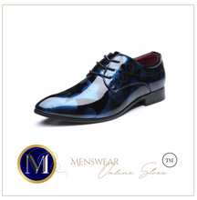 Load image into Gallery viewer, Mens Patent Leather Shoes Pointed Toe Business Wedding Shoes - Many Sizes & Colours