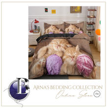 Load image into Gallery viewer, 3D Kitten Bedding Set 3 Pcs Duvet Cover & Pillowcases