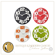 Load image into Gallery viewer, Luxury "Arna Royal Clock Collection" Art Deco 3D Wall Clock - Many Colours