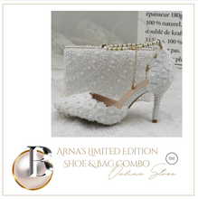 Load image into Gallery viewer, Limited Edition - Luxury Lace Shoe Set - Many colours & Sizes (Shoe + Clutch)