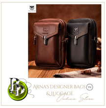 Load image into Gallery viewer, "Legend Collection" - Designer Cowhide/Horse Leather Phone Bag - Black or Coffee
