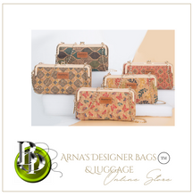 Load image into Gallery viewer, "Arna Lisa" Collection - Designer Vintage Dutch Woodgrain Classic Wallet Purse Phone Bag + Chain