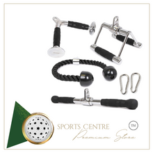 Load image into Gallery viewer, Gym Lat Pull Down Rope Pulley Cable Machine Attachment Triceps Fitness T-Bar Handle Grip Equipment