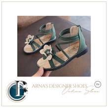 Load image into Gallery viewer, Arna Shoe Collection - Beautiful Girls Roman Sandal Zipper in many Sizes/Colours & Styles
