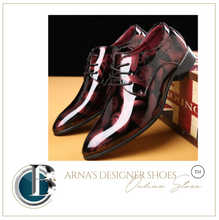 Load image into Gallery viewer, Mens Patent Leather Shoes Pointed Toe Business Wedding Shoes - Many Sizes & Colours