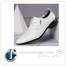 Load image into Gallery viewer, British Slip On Split Leather Pointed Toe Shoes Business Wedding Formal Shoes - Many Colours & Sizes