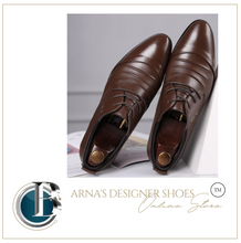 Load image into Gallery viewer, British Slip On Split Leather Pointed Toe Shoes Business Wedding Formal Shoes - Many Colours & Sizes