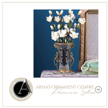 Load image into Gallery viewer, "Arna Lisa" Luxury Vintage Finest Collection - Crystal Golden Boys Copper Brass Vase