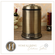 Load image into Gallery viewer, "Arna Royal Vintage Collection" Luxury Pedal Golden Range 10L Trash Rubbish Bin