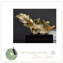 Load image into Gallery viewer, Luxury Feather Statue Designer Gold or Green