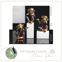 Load image into Gallery viewer, Nordic Sculpture Monkey Statue Book Shelf Accessories x3 - Office Home & Living