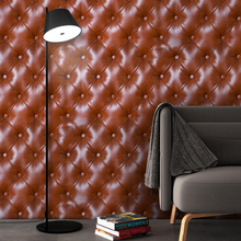 Load image into Gallery viewer, "Arna Collection" - Wall Paper - Luxury Black 3D Faux Leather Wallpaper Soft (Many Colours)