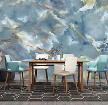 Load image into Gallery viewer, "Arna Collection" - Feature Wall - Blue & Gold Marble Wall Sticker Removable - 8 Square Meters (Many Sizes)