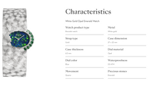 Load image into Gallery viewer, LimeLight Elite Watch PIAGET Silver Emerald