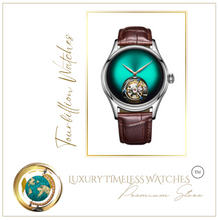 Load image into Gallery viewer, Luxury Tourbillion Sapphire Leopard Eye Watch