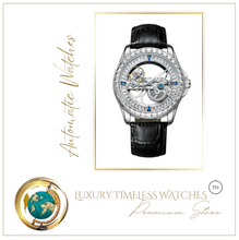 Load image into Gallery viewer, Luxury Diamond Automatic Watch with Diamond Inlay Silver