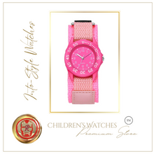 Load image into Gallery viewer, Sports Watch Rotating Bezel Velcro Straps Pink