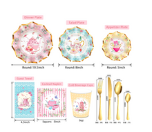 Load image into Gallery viewer, Royal Teacup Theme Birthday Party - 5" x 24 Plates