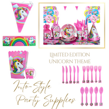 Load image into Gallery viewer, Unicorn Theme Birthday Party - 10 People Setting + Free Gifts