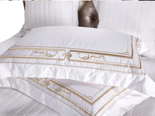 Load image into Gallery viewer, "Arna Lisa" Royal Collection - Luxury Golden ROYAL Bedding - 9 Piece - Queen
