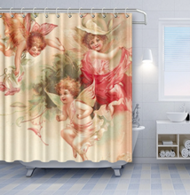 Load image into Gallery viewer, Shower/Bath Curtain Range - Angels in Heaven Set Polyester Fabric Machine Washable Printed Background