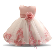 Load image into Gallery viewer, "Arna" Royal Gown Collection - Flower Tulle Toddler Kids Christening Costume Newborn Baby Girl Birthday Dress