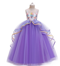 Load image into Gallery viewer, "Arna" Royal Gown Collection - Girls Unicorn Summer Dresses Tutu Long