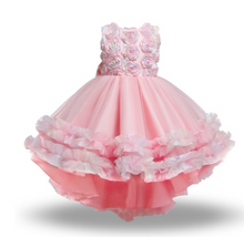 Load image into Gallery viewer, "Arna" Royal Gown Collection - Flower Dresses For Girls Elegant Rainbow Tutu Ball Gown 4-10 Year