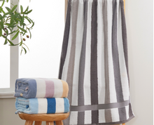 Load image into Gallery viewer, Luxury Towels - Choice of Colours - x2 - 100% Cotton Super Absorbent Comfortable Stripe