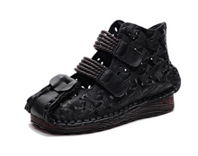 Load image into Gallery viewer, "Arna" Collection Shoes - Handcrafted Original Leathers - Retro Women Sandals Hand-Painted